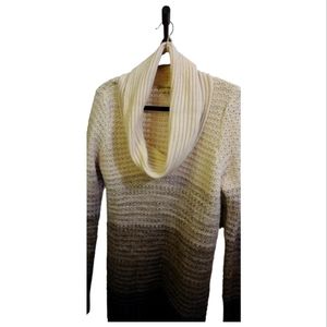 𝅺st John's Bay Women's Knit Sweater med brown ombre cowl neck